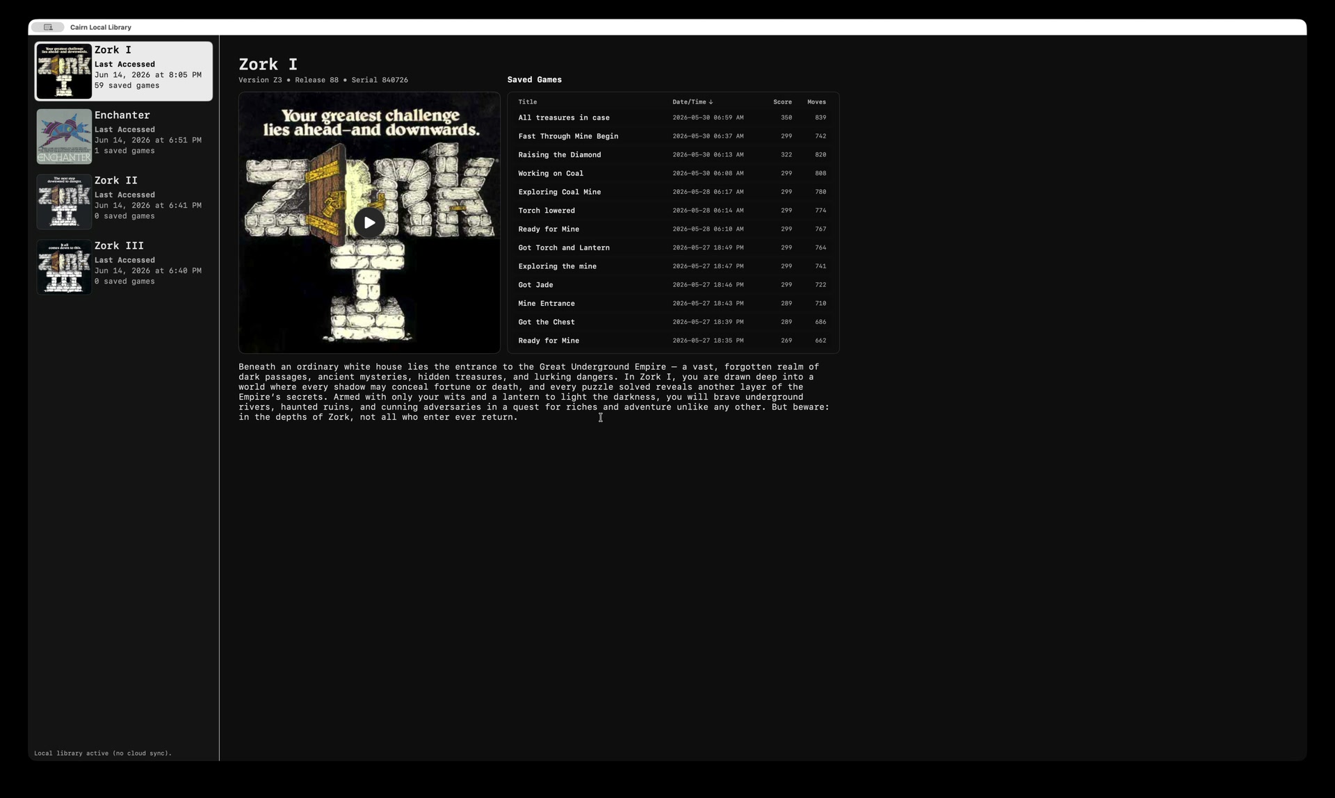 Cairn demo video preview showing the desktop app in use.